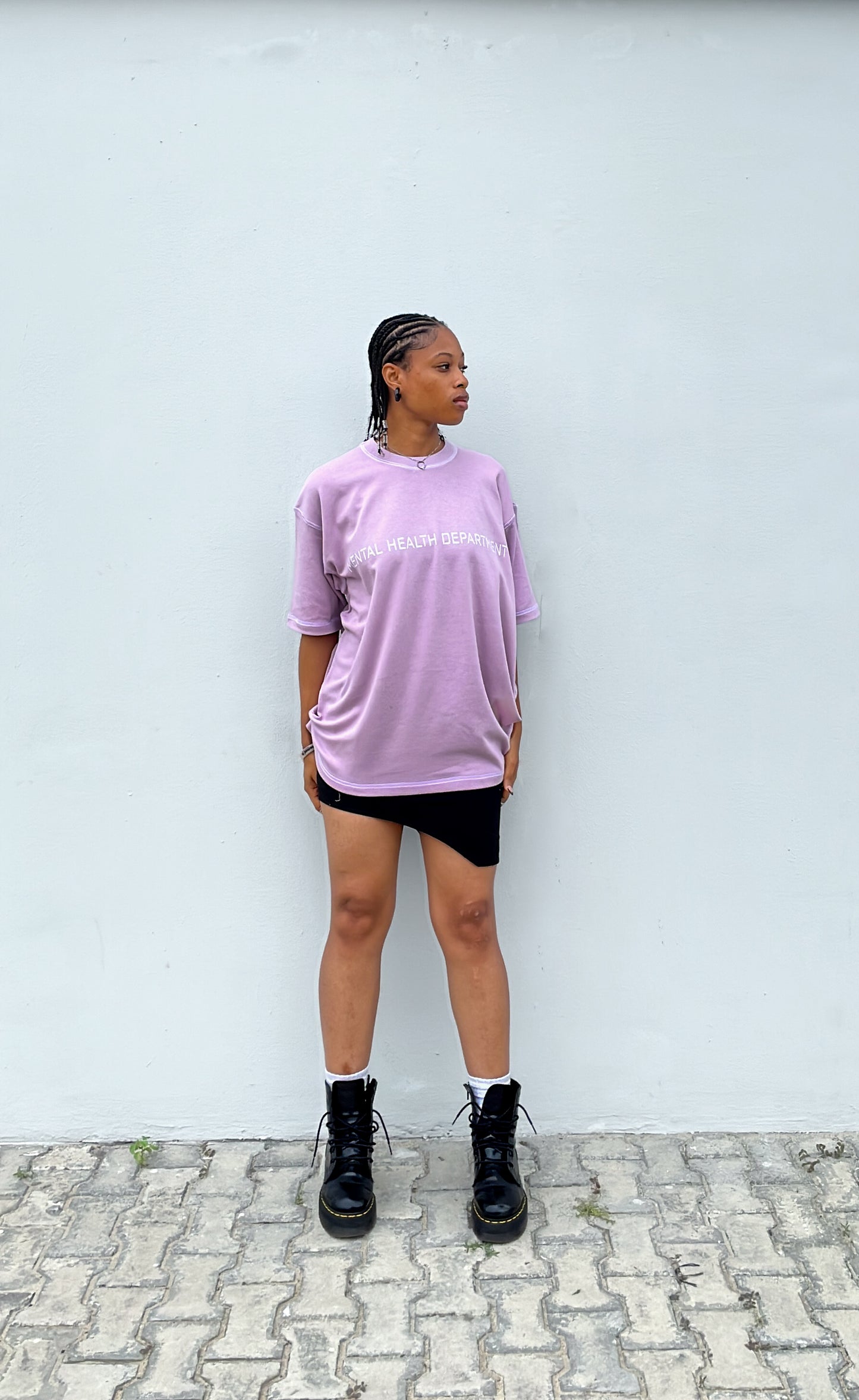 L & L CONTRAST STITCH TEE